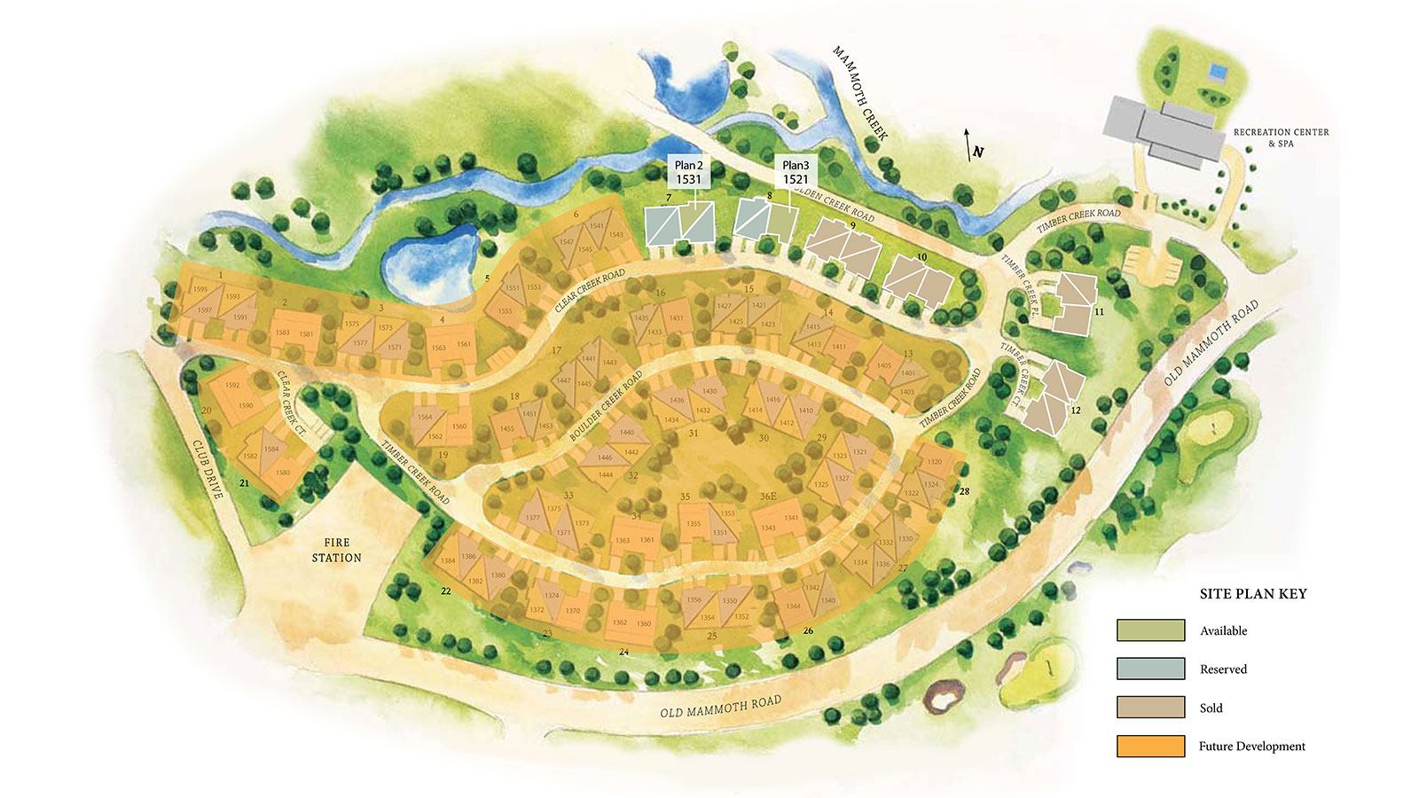 Snow Creek Site Map