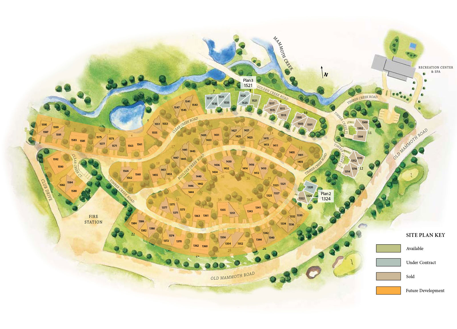 Snow Creek Site Map