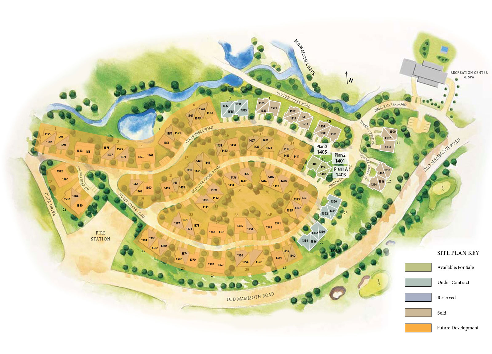 Snow Creek Site Map